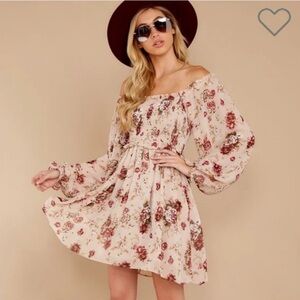 Floral Smocked Babydoll Mini Dress Boutique Vibes Size Medium